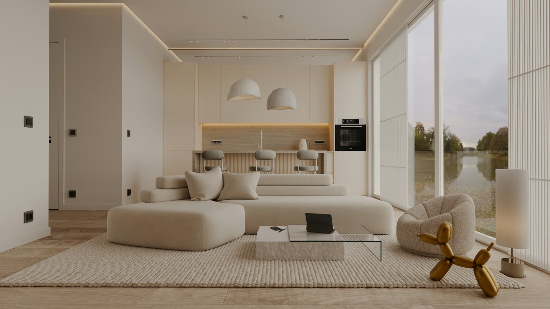 Ein-Zimmer-Wohnung mit Seeblick